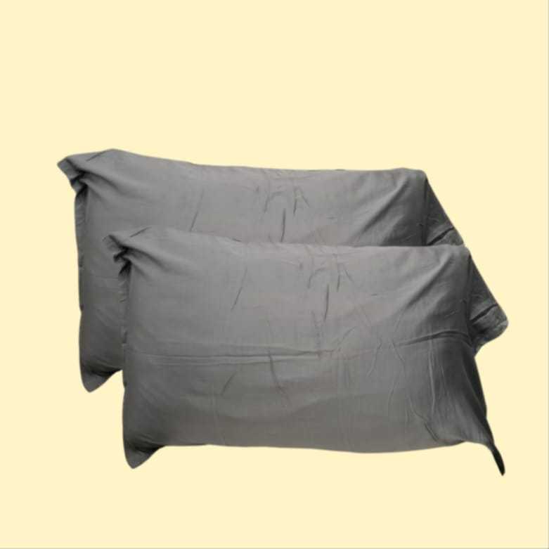 2pieces Pottery Barn 100 Tencel Plain Gray Premium Pillowcases G3