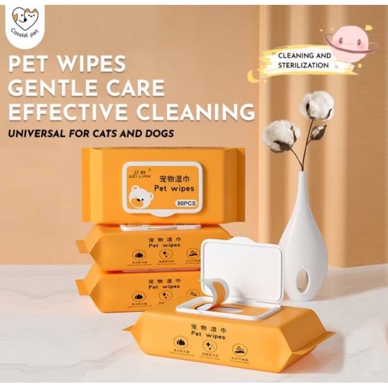 Pet Wipes for dogs and cats Wet wipes for ear, eyes, paws of your