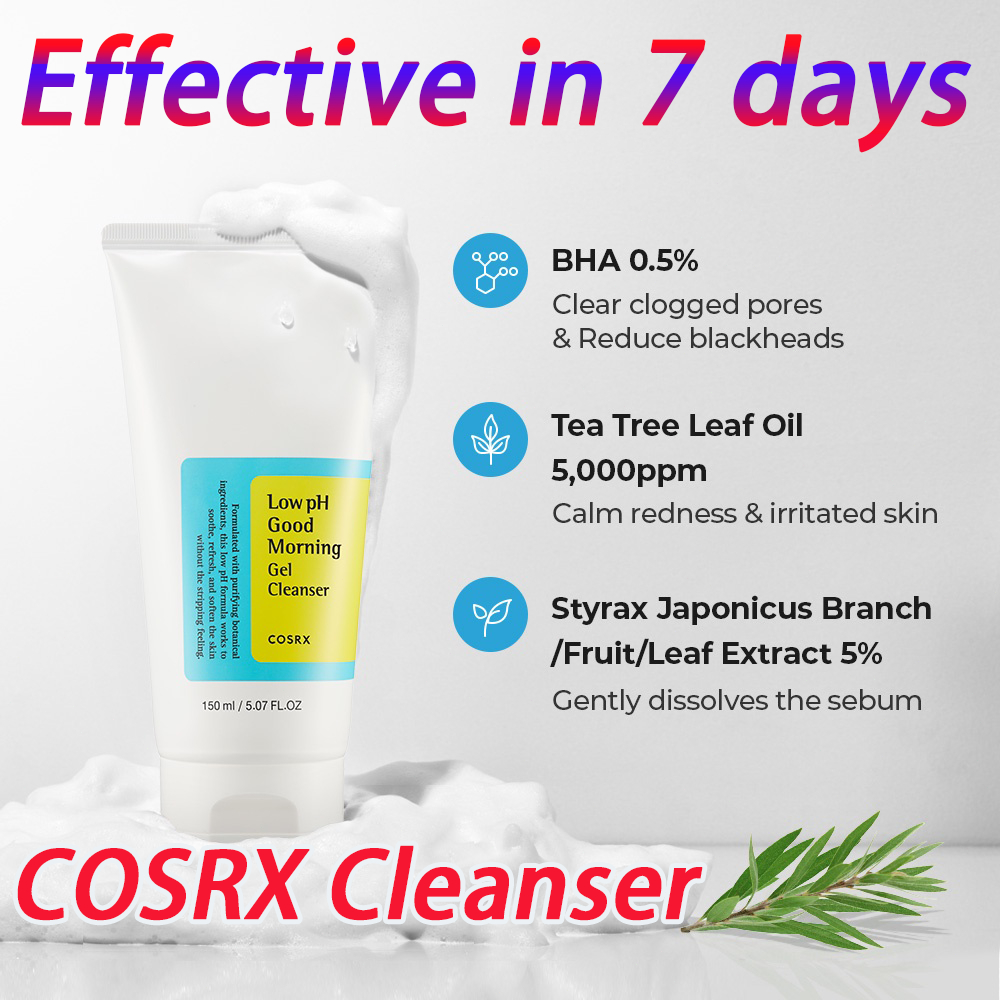COSRX Salicylic Acid Gentle Cleanser for Oily Skin, Clears Pores
