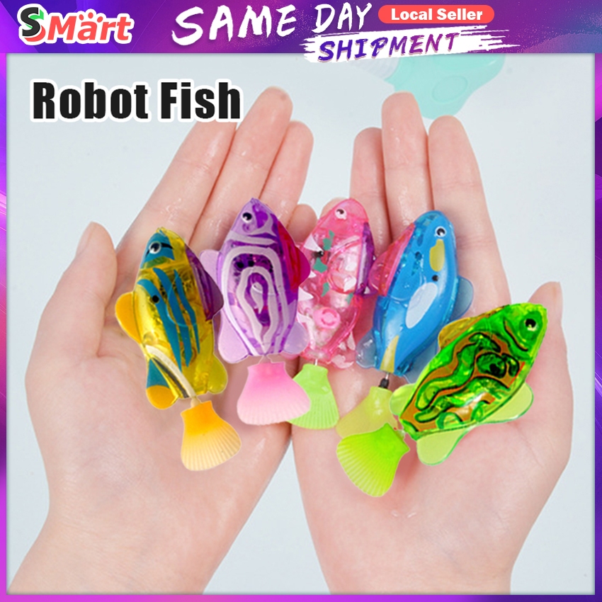 Cat LED Interactive Swimming Robot Fish Water Cat Toys Indoor Play