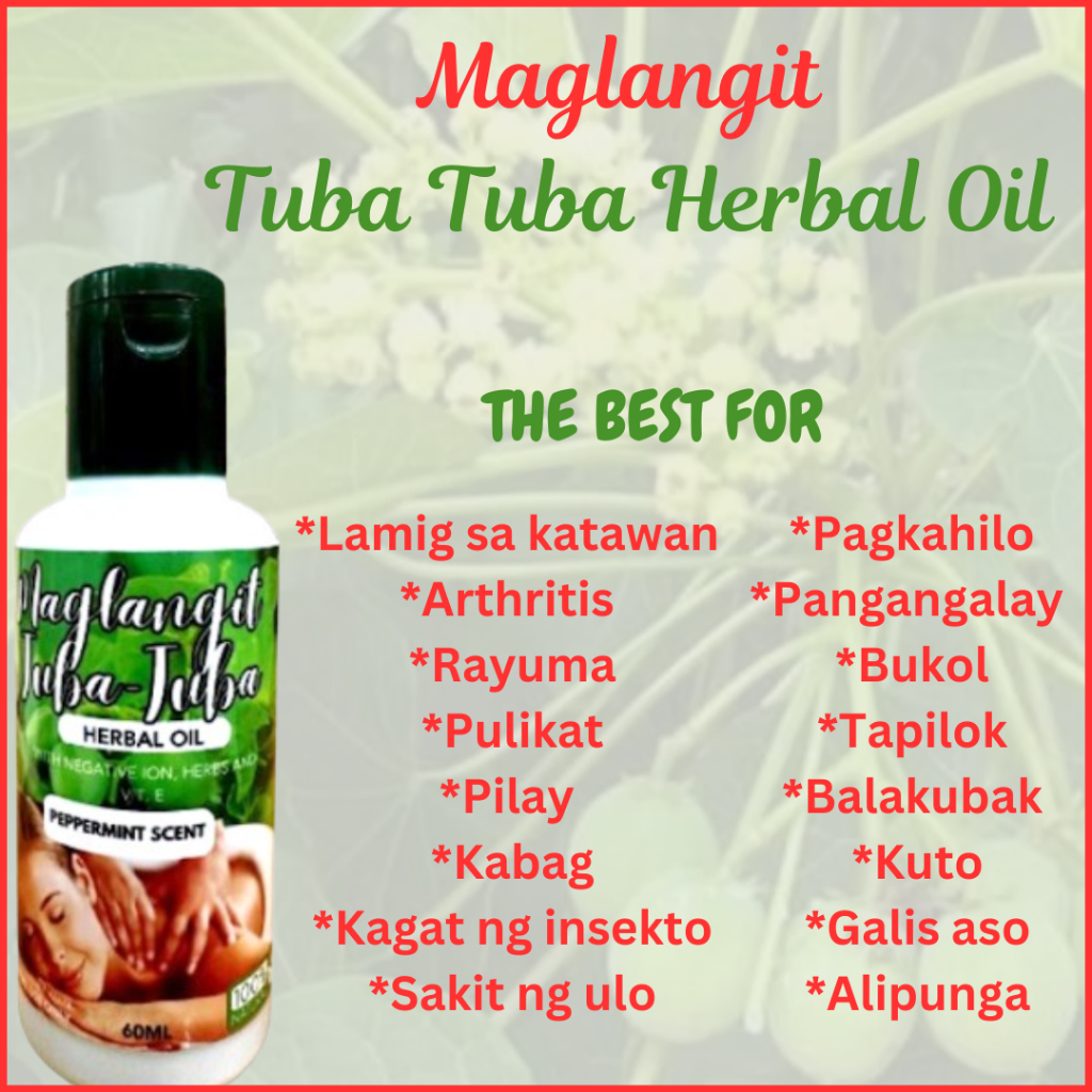TUBA TUBA HEALING OIL TUBA TUBA MASSAGE OIL TUBA TUBA HERBAL OIL