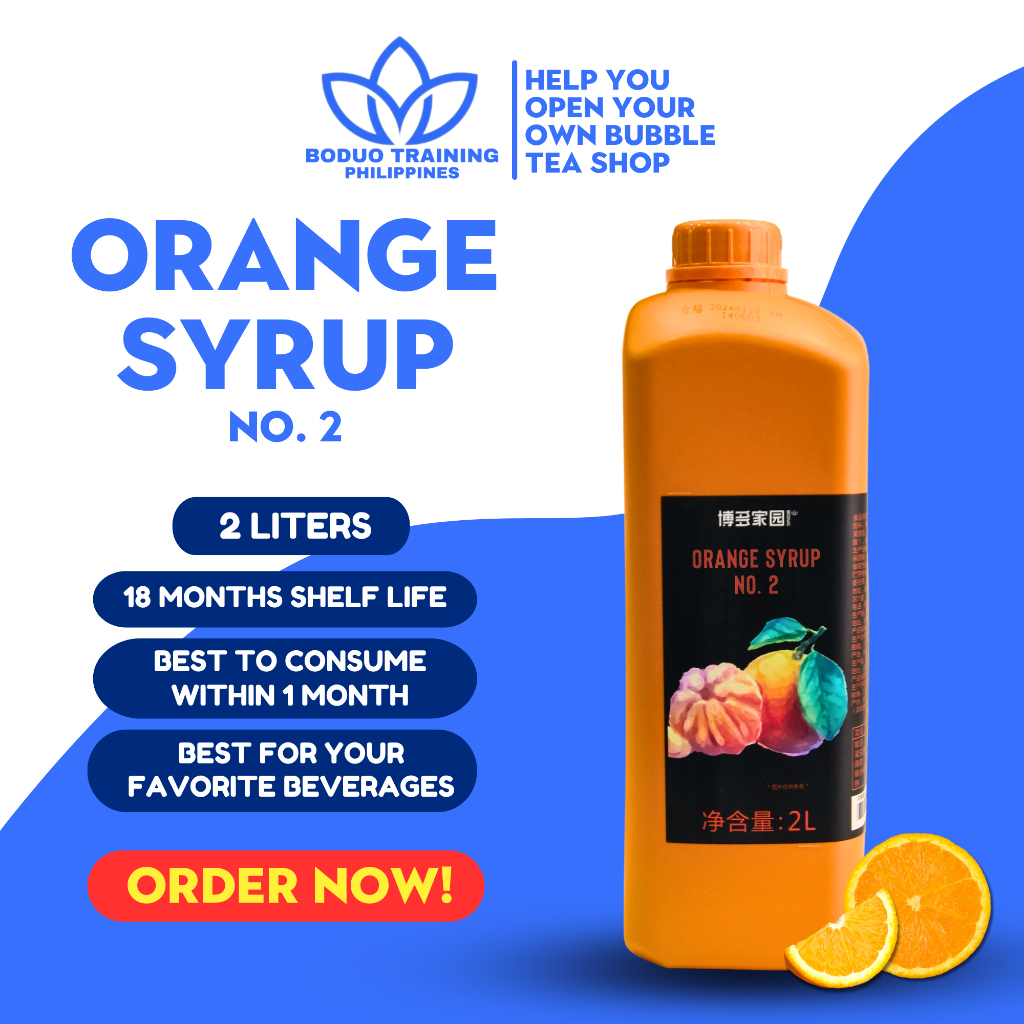 Orange Concentrated Syrup for Juice Fruit Tea Milk Tea Frappe Shakes