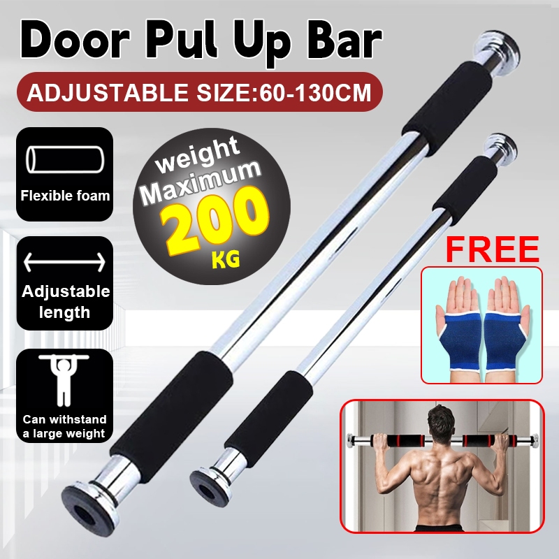 Door Way Pull Up Bar 200KG Push Up Adjustable 60130CM Workout Gym Chin
