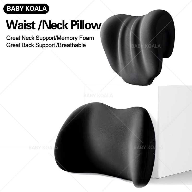 Memory Foam Neck Support for Office Chair Lumbar Support Pillow Set for