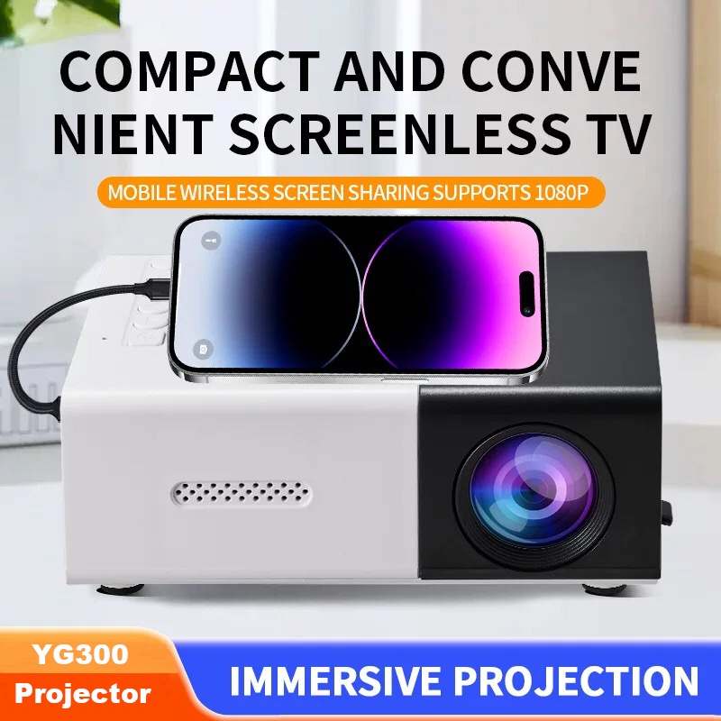 YG300 Portable Mini Projector LED Mini Projector hd Mini Home Theater