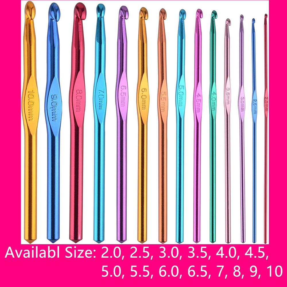Aluminum Crochet Hook Knit Soft Milk Cotton Yarn Hook 1pc for Knitting
