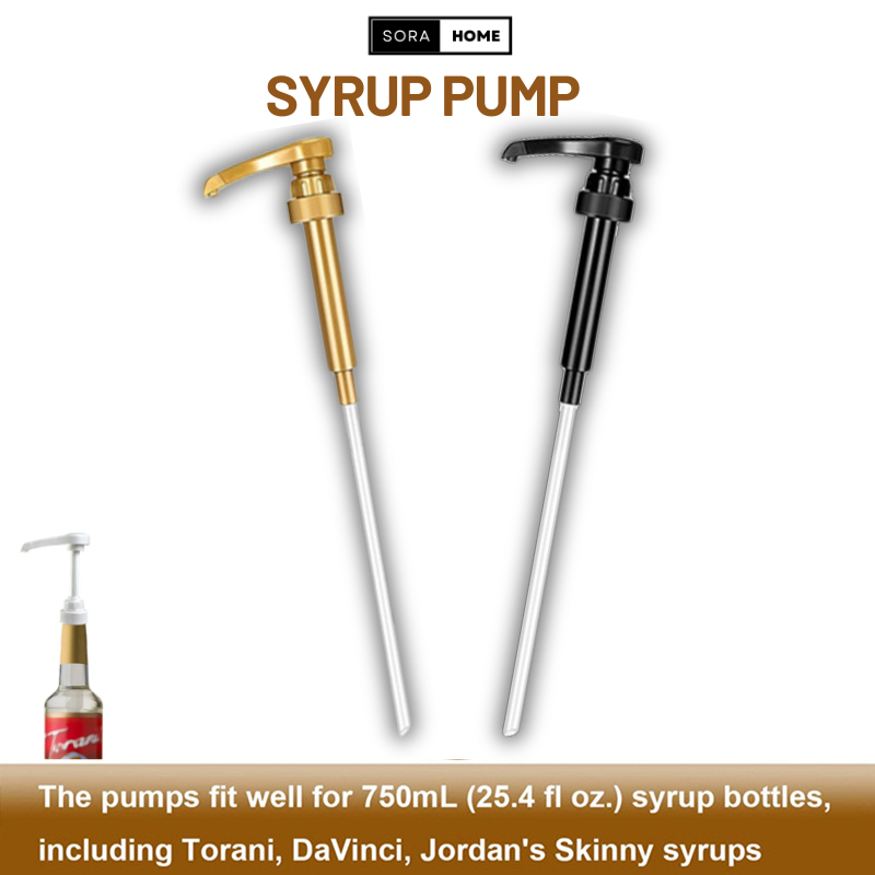 10ml Per Pump Syrup Pump Dispenser for 750ml/375ml Syrup Bottle for