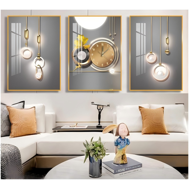 Living room decoration painting sofa background triptych hanging