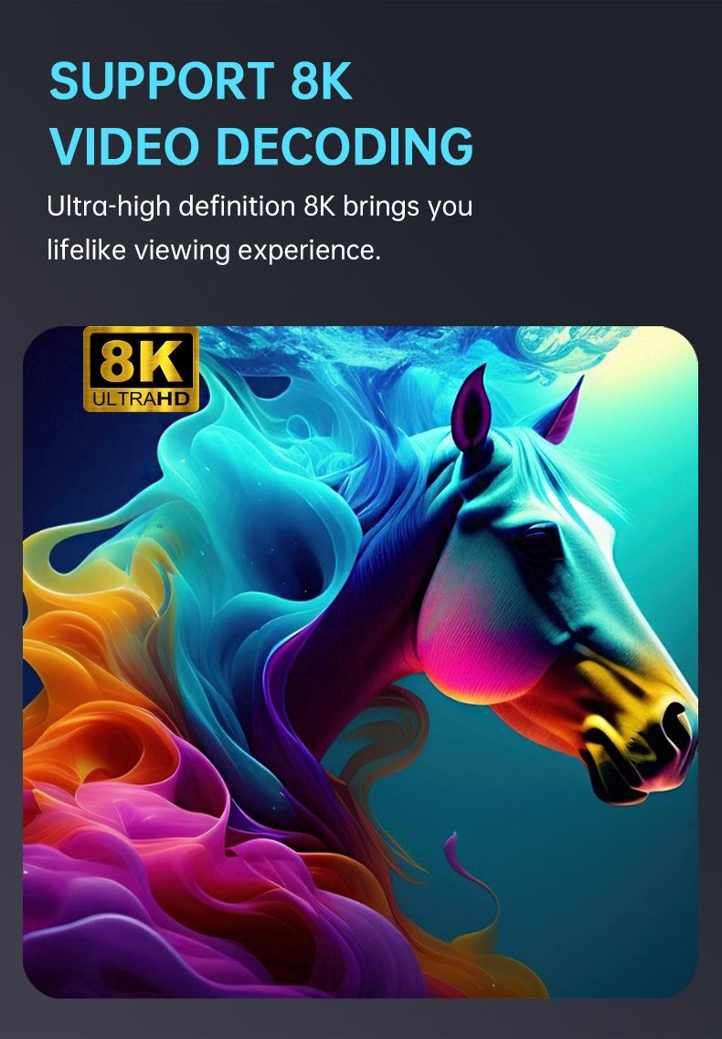 T99 MAX 8K UHD 16+256GB Android TV Box BT4.0 Voice Remote 2.4G&5G Dual