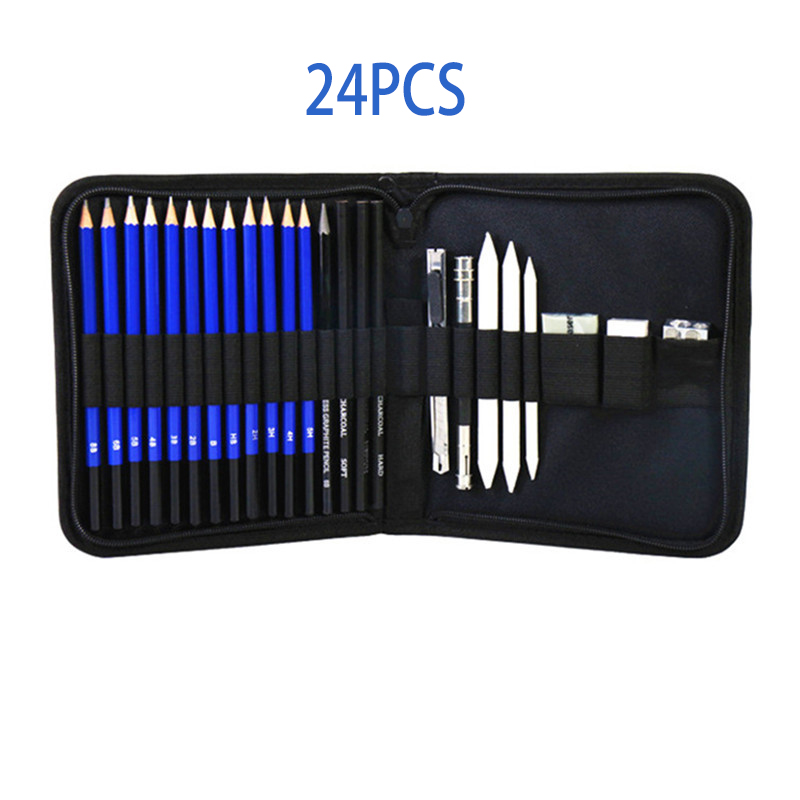 Sketch Pencils Set Professional Drawing Art Pencils Eraser Kit Portable