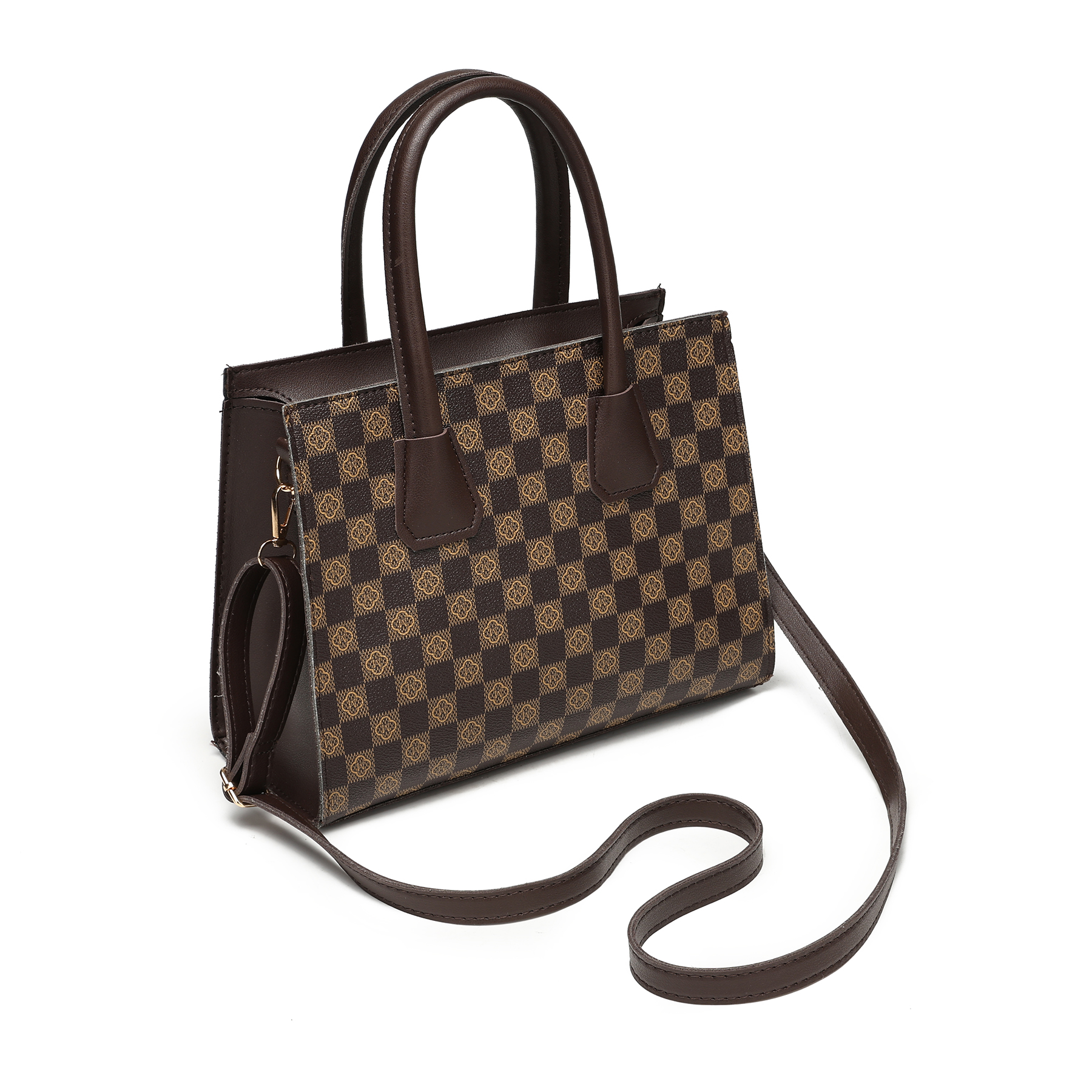 Mumu 5025 Retro 2 Way Square Medium Leather Fashion Sling Bag Office