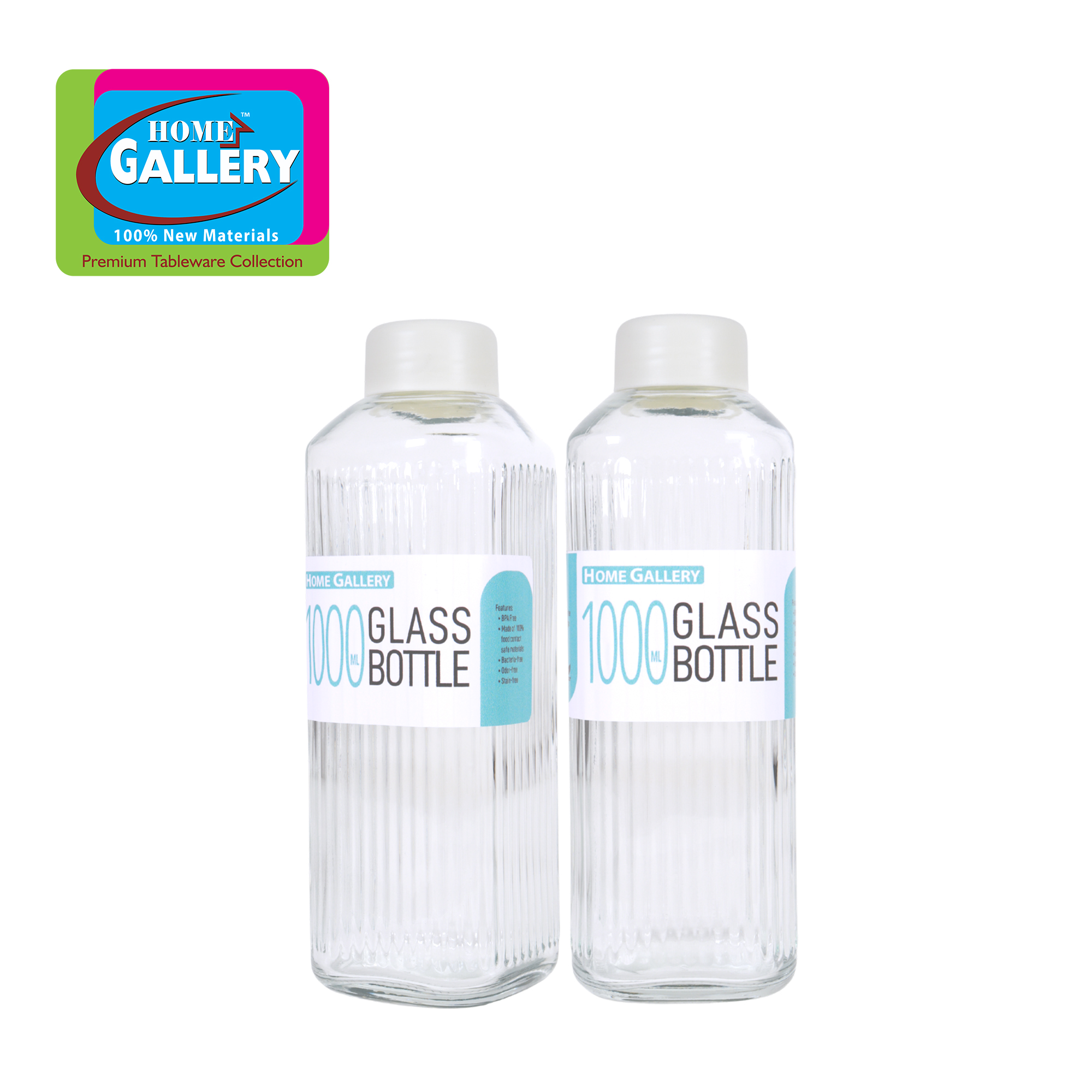 Home Gallery Glass Bottle 1Liter Made of 100 food safe materials BPA