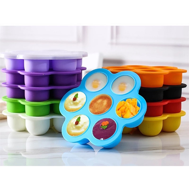 GoPanda Silicone Food Molder with Lid Baby Egg Bites Maker BPA Free 7