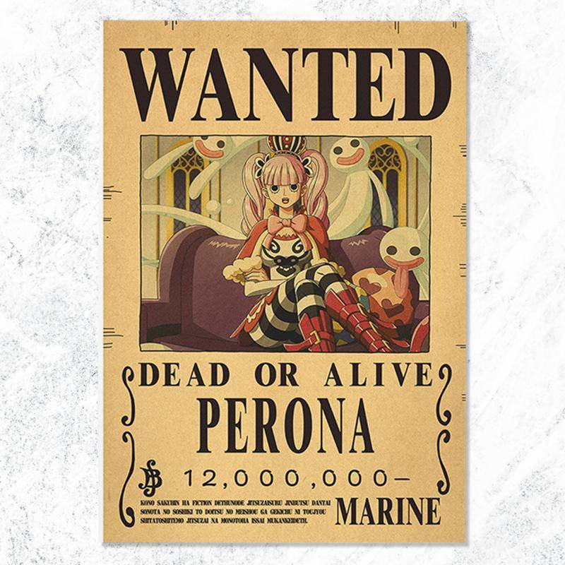 New Edition One Piece Poster PERONA One Piece Wanted Posters 28.5x42cm