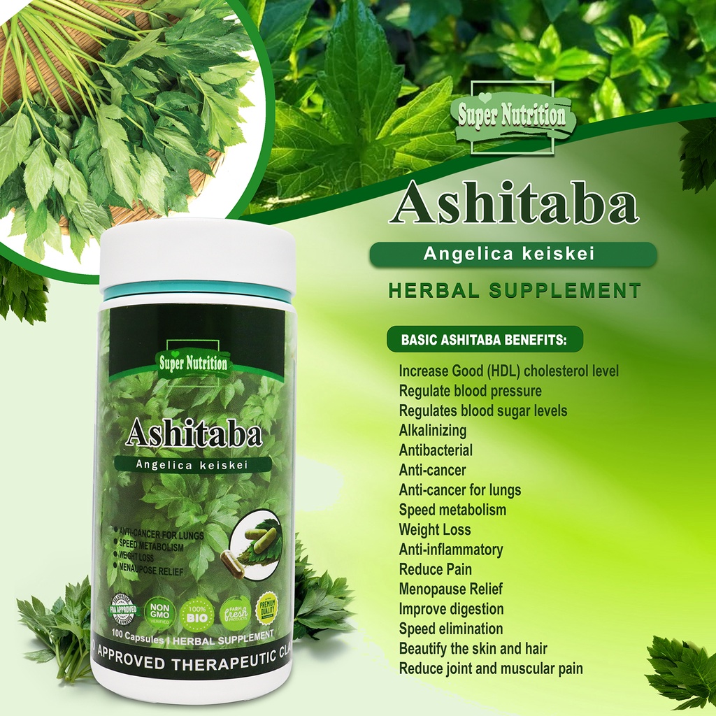 Ashitaba Supplements 500mg x 100 Capsules (Angelica Keiskei) Shopee