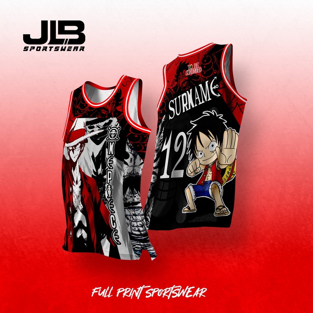 One Piece BASKETBALL JERSEY FREE CUSTOMIZE OF NAME AND NUMBER ONLY full