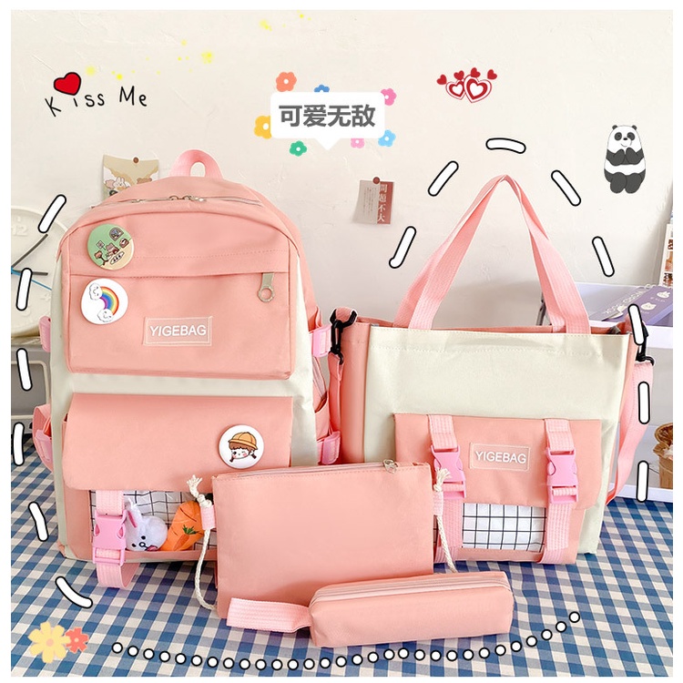 Yvon Korean Nylon Backpack Waterproof Women Bagpacks Fashion Bag School