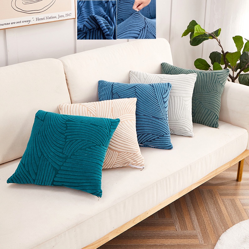 Pillowcase /New fleece Stretch jacquard Thick Print 45*45cm, Large, 1