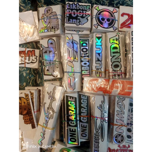 ASSORTED REFLECTORIZED STICKERS HOLOGRAM GOLD DECALS Shopee Philippines