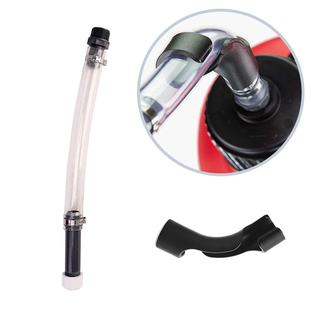 Racing Fuel Filler Jug Hose 14 Inch Gas Can Hose with Hose Bender Clear