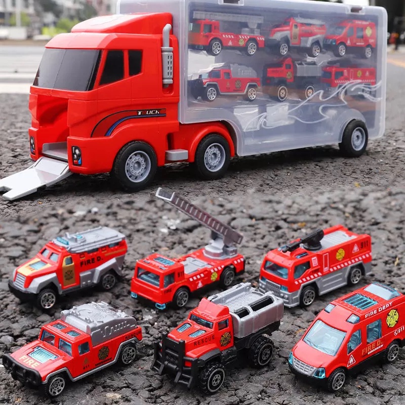 Plastic Metal Fire Engine Diecast Model Car Fire Truck Toy Shopee