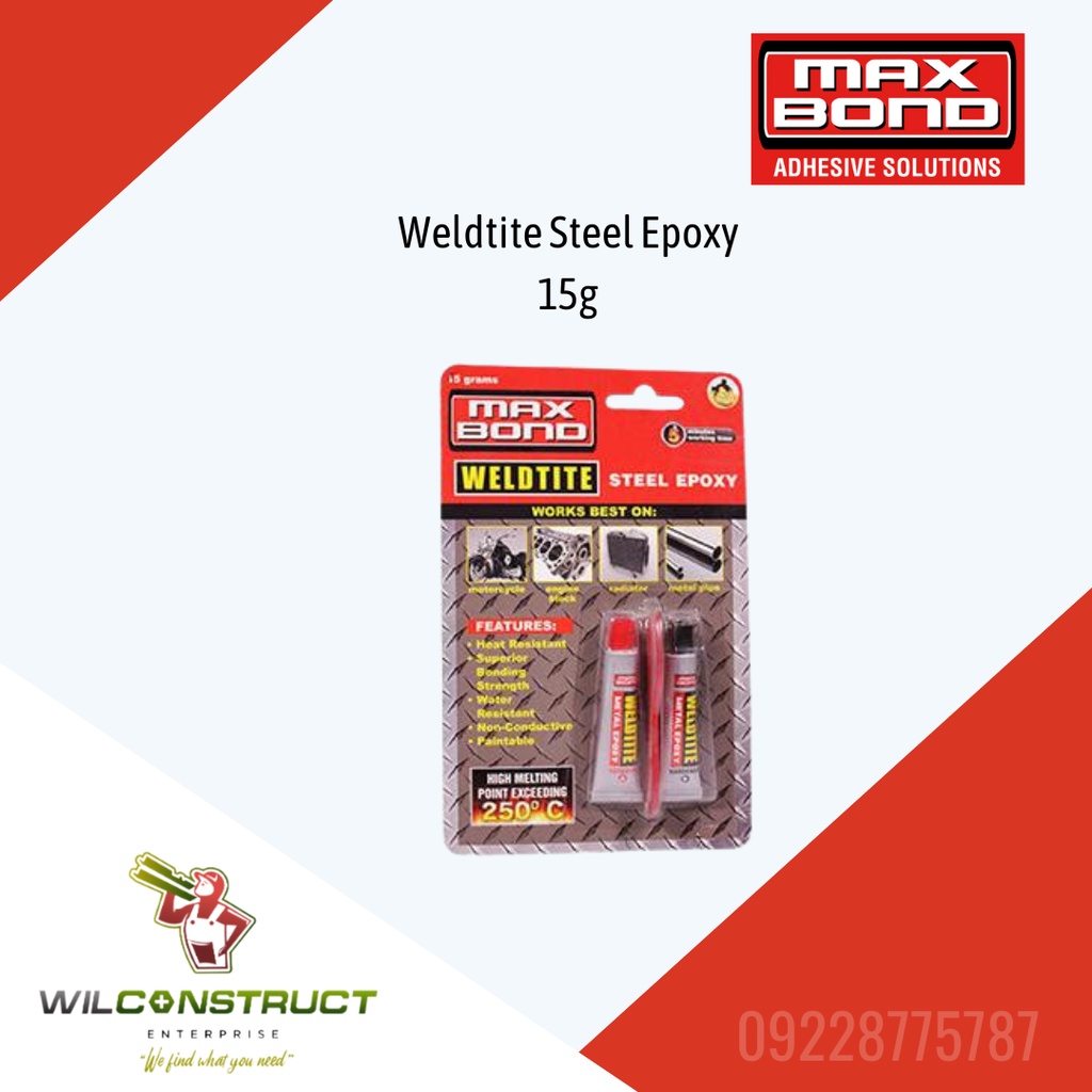 MAX BOND Weldtite Steel Epoxy 15g Shopee Philippines