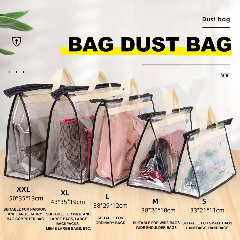 Multipurpose Transparent Bag Storage Dust Bag cover Organizer Handbag