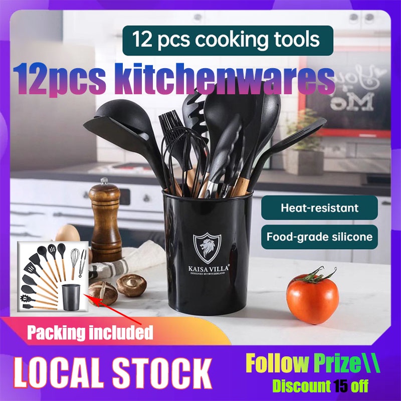 12pcs kitchenwaresVilla silicone kitchen utensils set Kitchen tools cookware set utensils set
