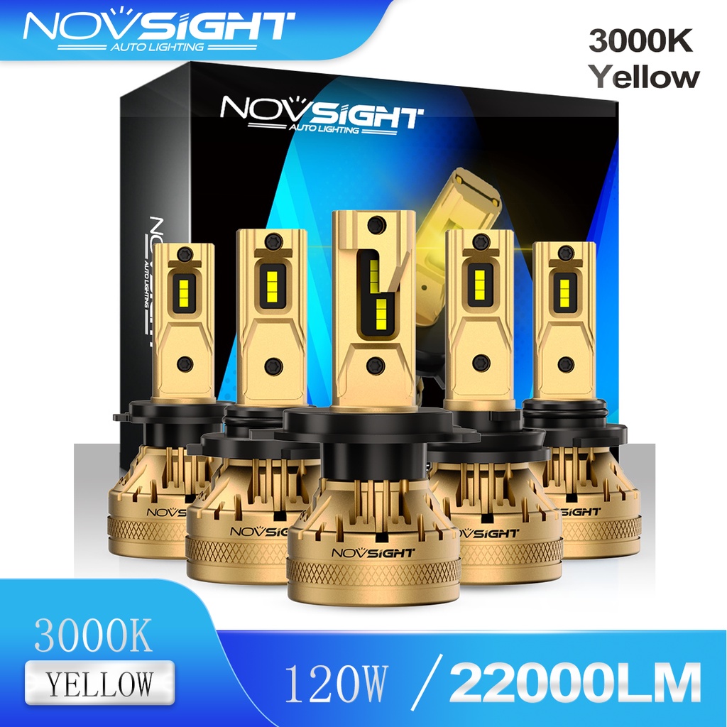 Novsight New Arrival N37Y 3000K yellow light Car H11 LED Headlight H4