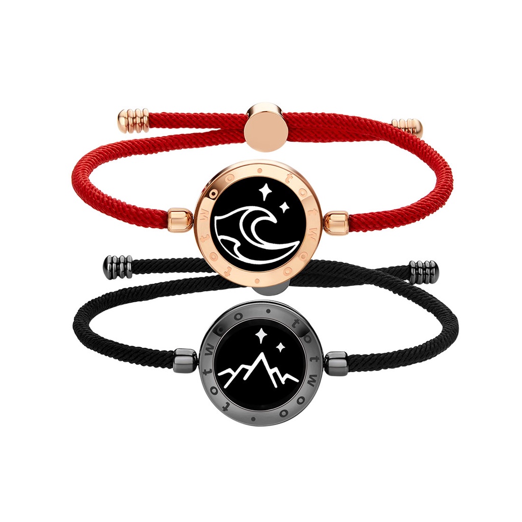 TOTWOO Long Distance Touch Bracelets for Couples Vibration & Light up