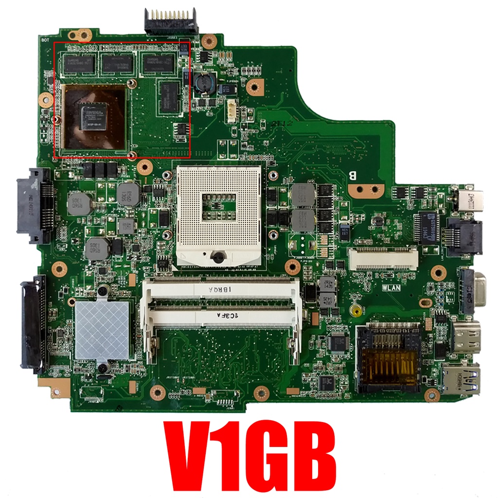 ۩K43S Laptop Motherboard w/ GT520M GT540M GT630M GPU for ASUS K43SJ