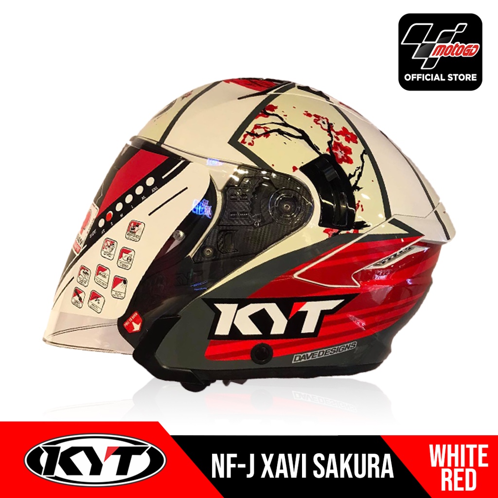 KYT NFJ XAVI SAKURA DUAL VISOR OPEN FACE HELMET Shopee Philippines