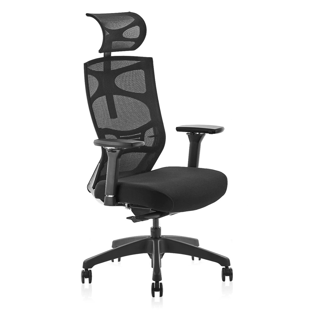 Ergonomic Black Mesh High Backrest Office Chair With Headrest LUCIAF