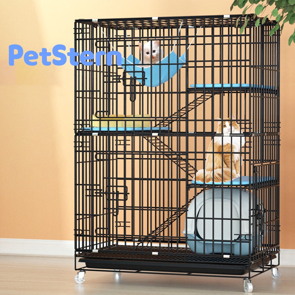 【24H Ship】Cats Cage 4 Layer Kulungan Ng Pusa Collapsible Large Space
