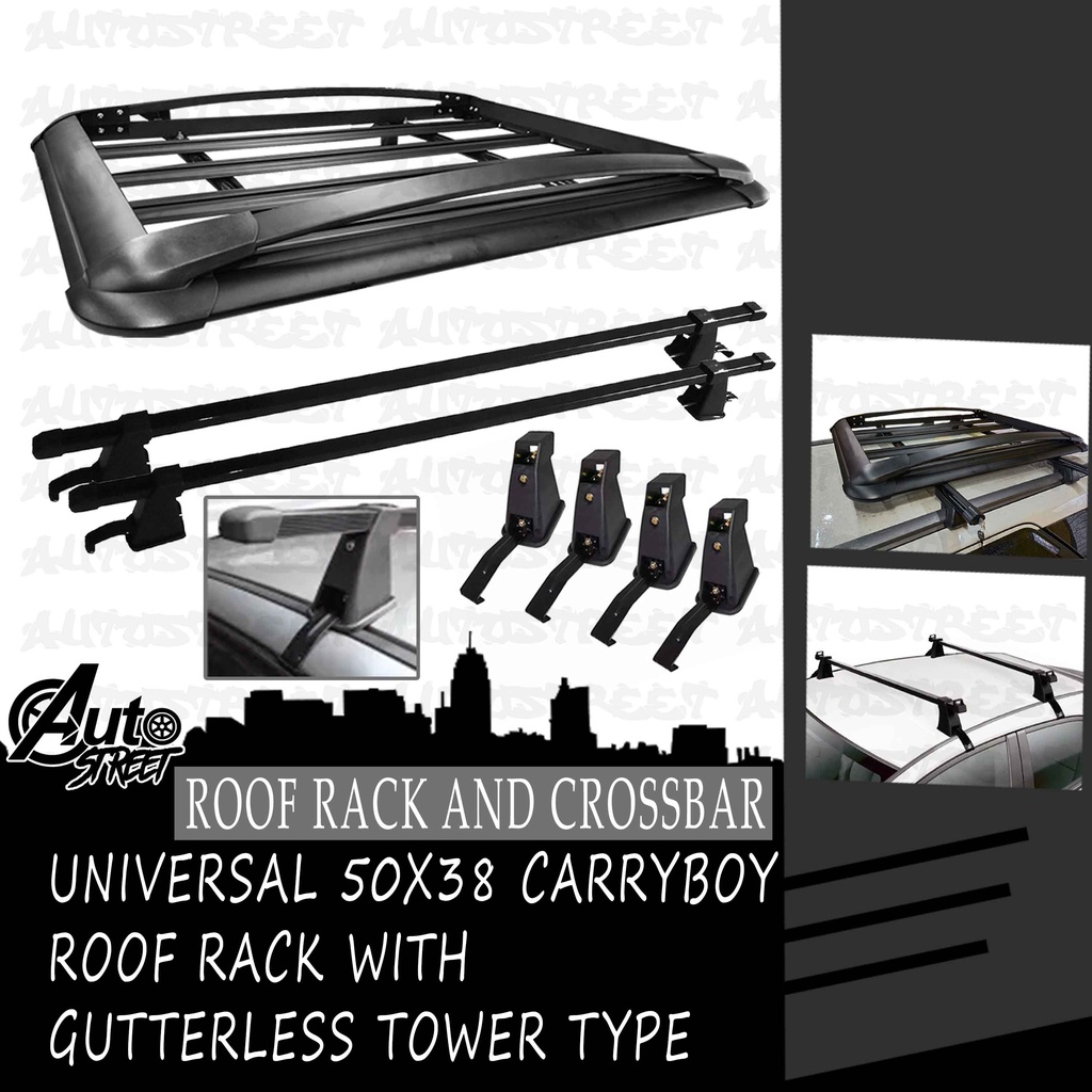 Universal 50x38 Carryboy Roof Rack Topload Carrier Bundle with