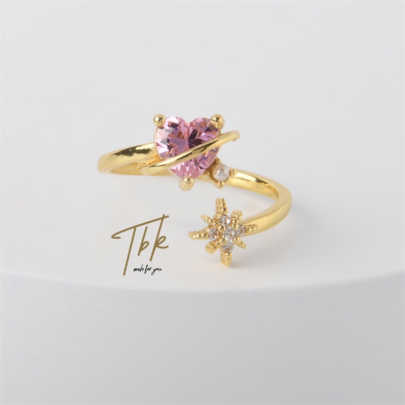 TBK Promise Ring 18k Gold Wedding Ring Accessories for Women