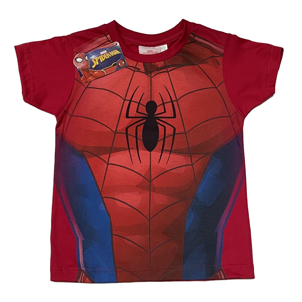 Disney Marvel Avengers Spiderman Body Boys Kids And Toddlers Red T