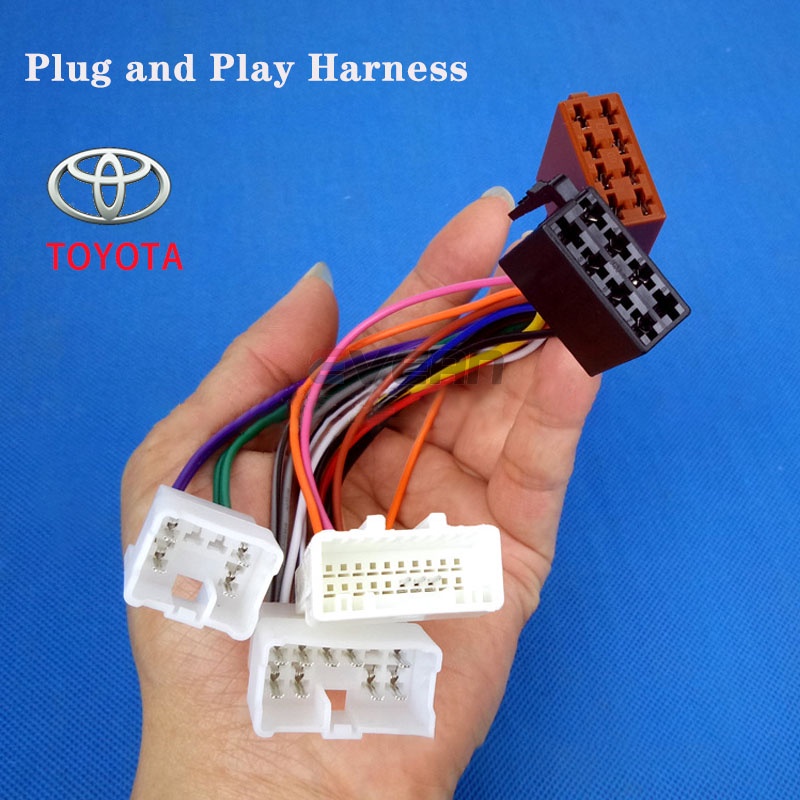 20 Pin Universal Car Radio Wire Harness Stereo Audio ISO Wiring Adapter Cable for TOYOTA