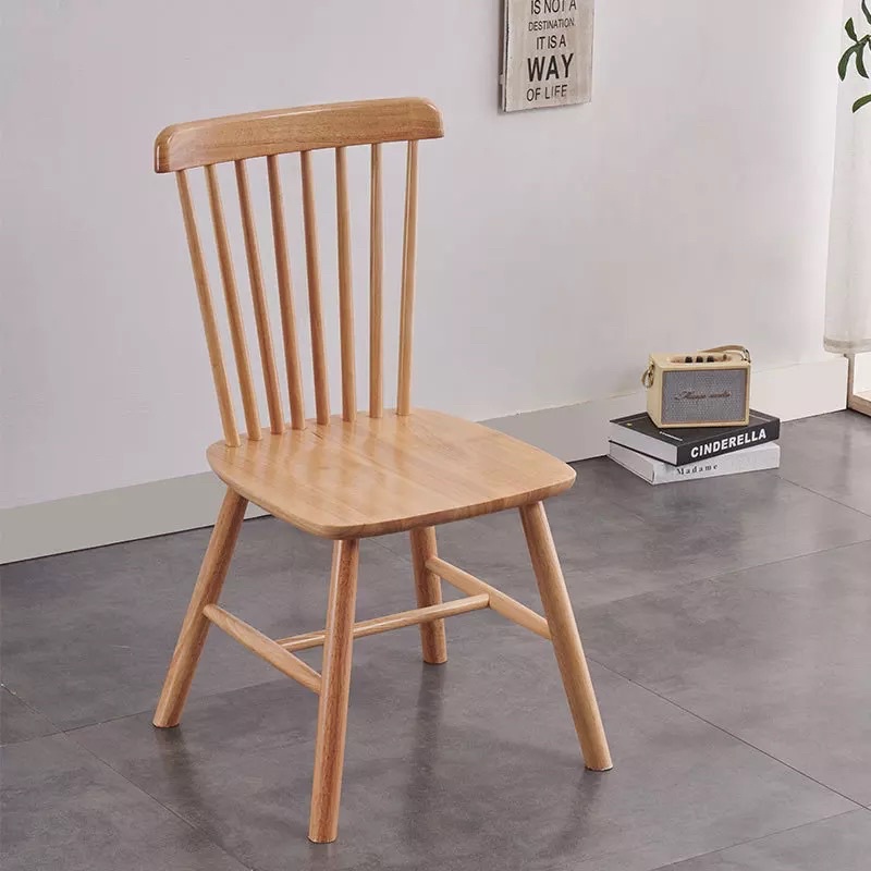 Scandinavian Windsor Solid Rubberwood Chair Shopee Philippines