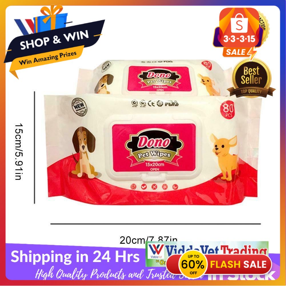 DONO Pet Wipes Dono Pet Wipes Multi Purpose Grooming Wipes for Dogs