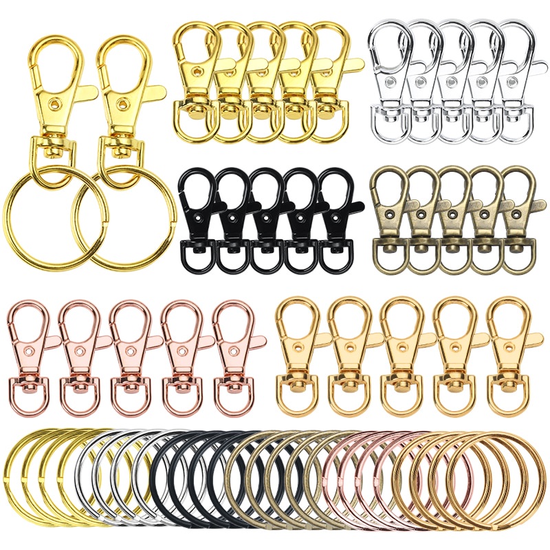 10PCS 23/32/36/38mm Lobster Clasp Keychain Hooks DIY Jewelry Making