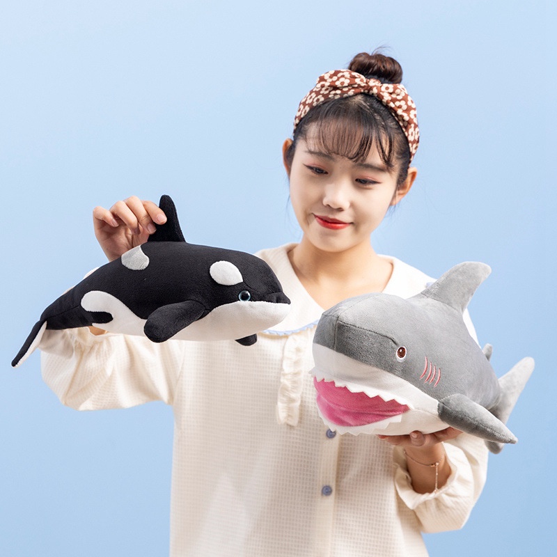 Cute Simulation of Great White Shark Doll Plush Toy Aquarium Killer