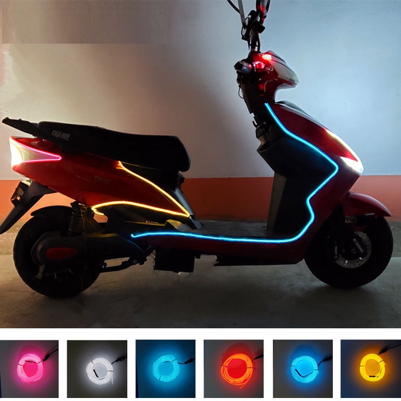 Motorcycle Decorative Ambient Lamp Waterproof Moto Neon Light Flexible