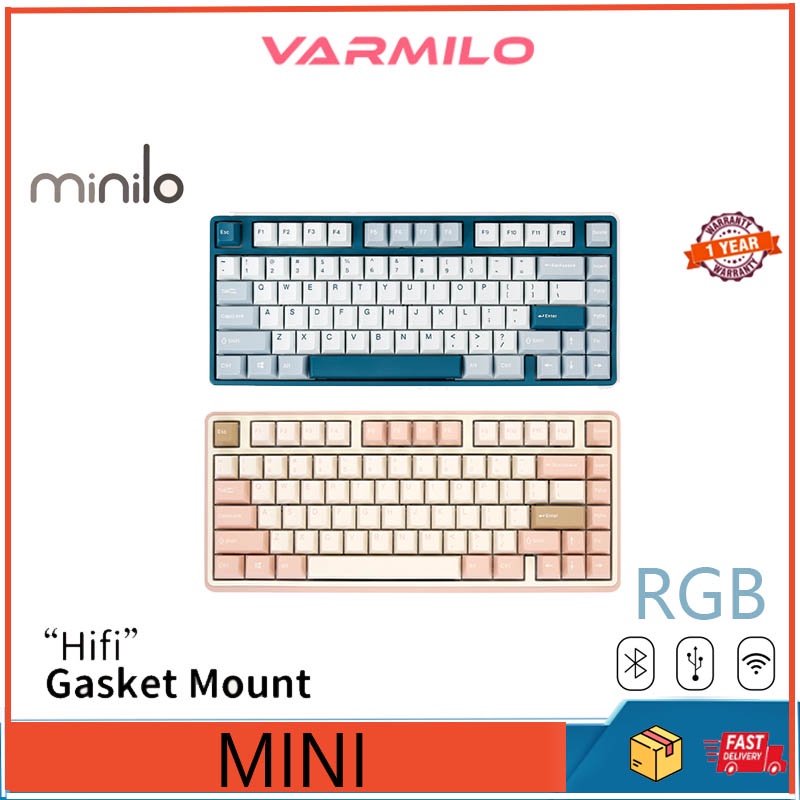 varmilo mini RGB Backlit 81-Key Mechanical Keyboard with 3 Modes, Hot