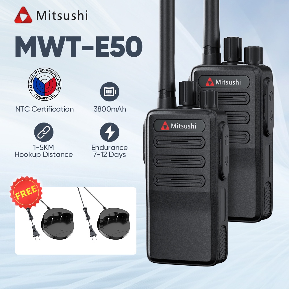 Mitsushi Walkie Talkie MWTE50 3800Mah 16 Channel Handheld Transceiver