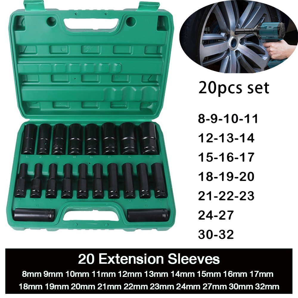 Impact wrench socket set 1/2 inch Drive Deep Impact Socket Set Heavy