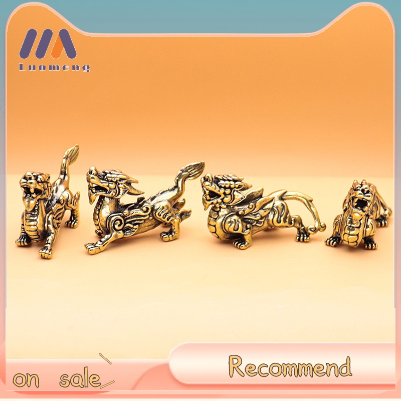 LuoMeng 1Pc Good Lucky Golden Dragon Chinese Zodiac Twelve Statue Gold Dragon Statue Animals