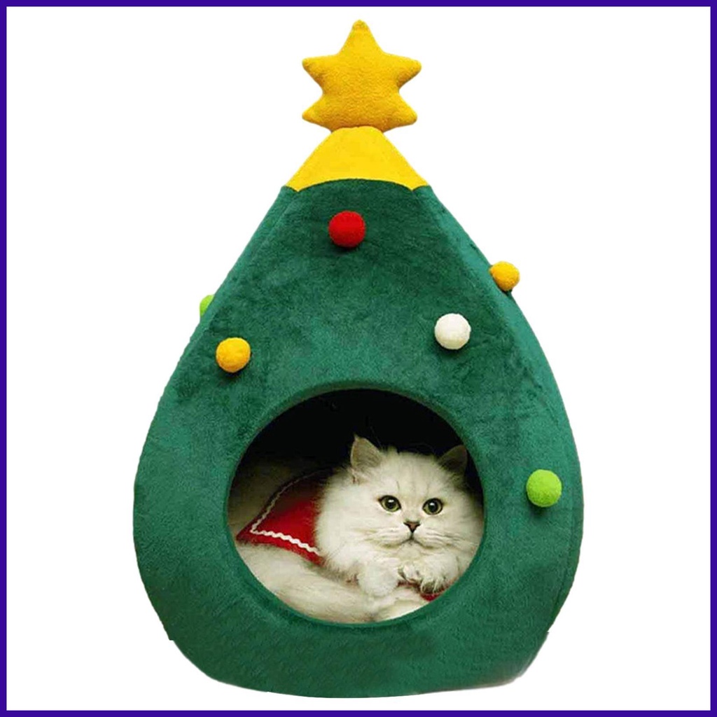 Christmas Tree Pet Bed Christmas Indoor Cat House Pet Christmas Tree