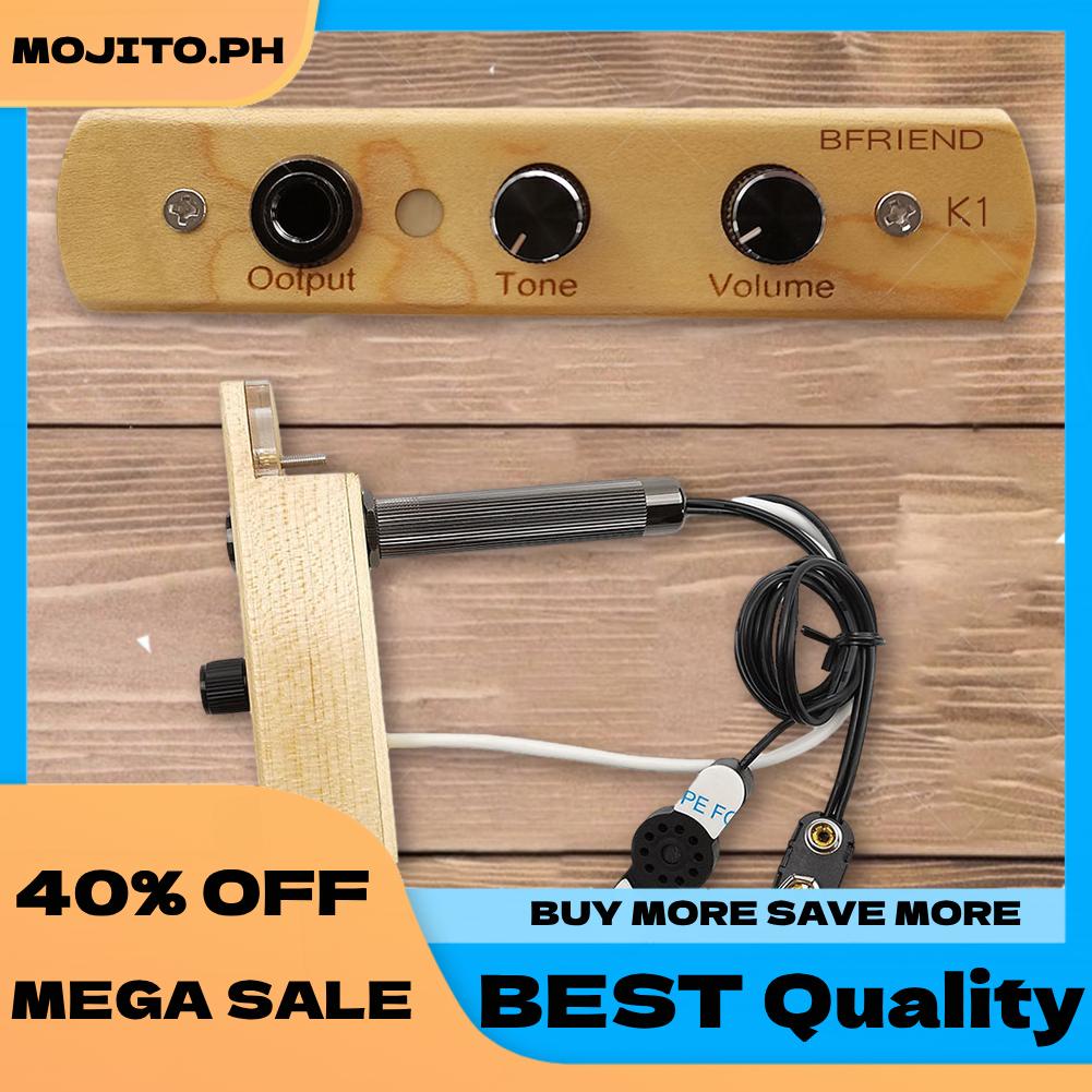 Cajon Box Drum Preamp/Pickup with Tone Volume Control Electronic Pickup System Output Jack