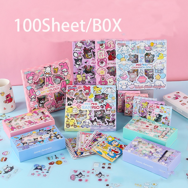 100Sheet No Repeat Sanrio Kuromi Cinnamoroll My Melody DIY Waterproof